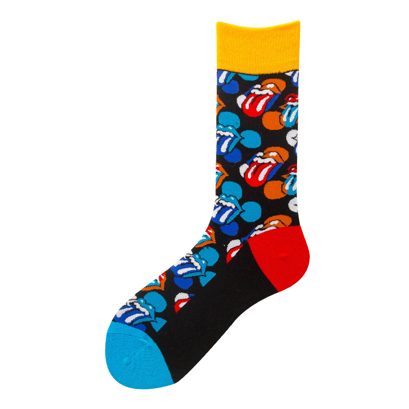 European And American Street Fashion Cotton Socks In Tube Socks Personalized Socks For Men And Women